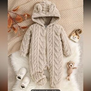 2 Cozy  Hooded Baby Onesie